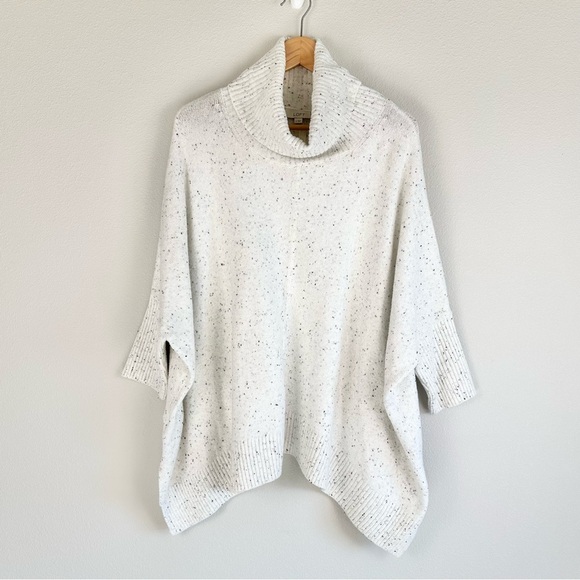Loft Flecked Turtleneck Poncho Sweater Oversized Small New NWT - Picture 4 of 8